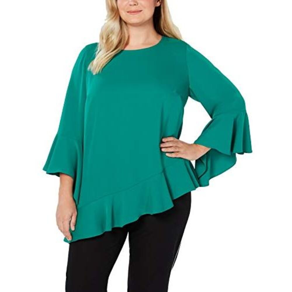 Alfani Plus Size Asymmetrical Bell Sleeve Top